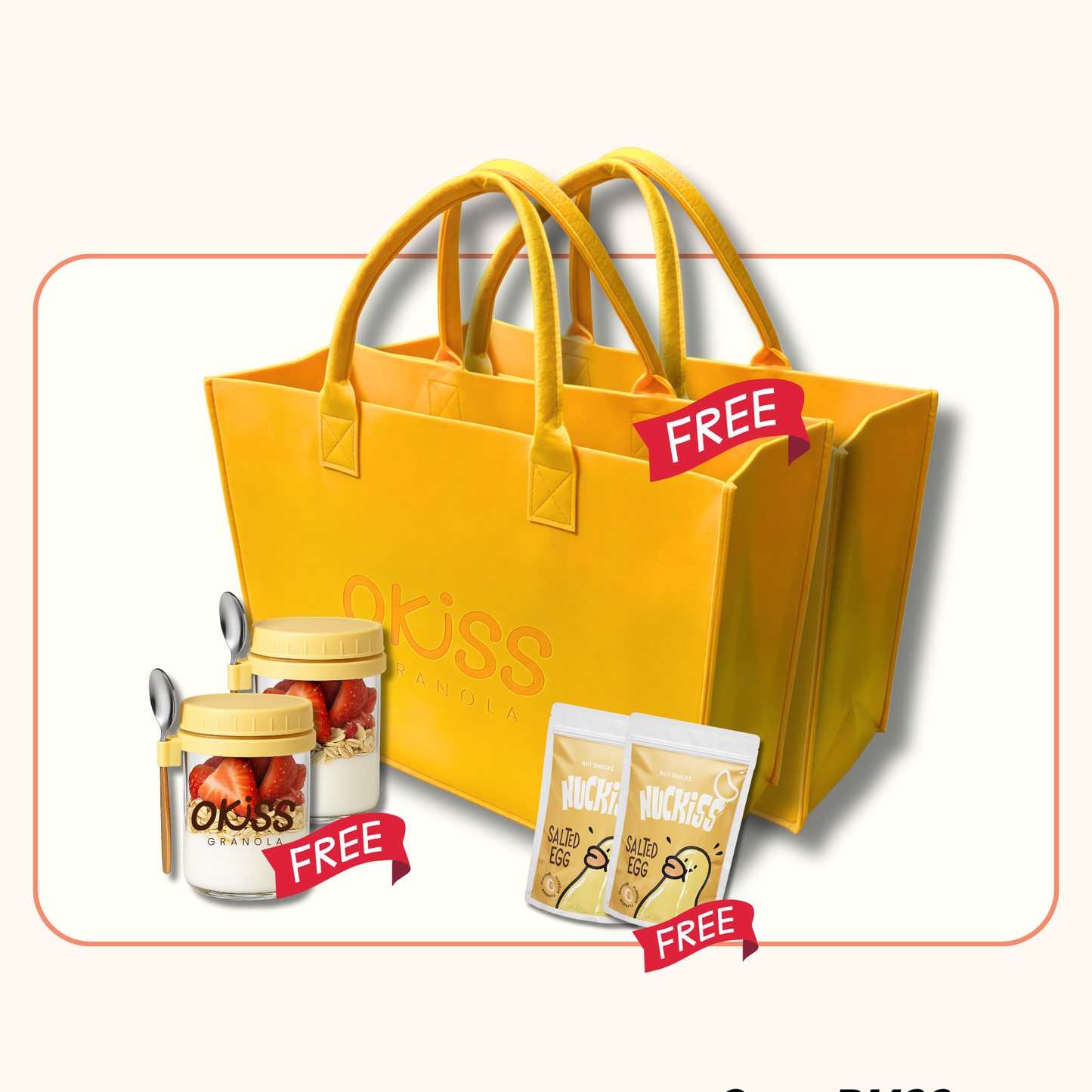 Family Bundle ( 13packs Granola + 1pack Seaweed Nuts + 2packs Salted Egg Nuts + 2 Granola Cup + 3packs of Granola x 300g )